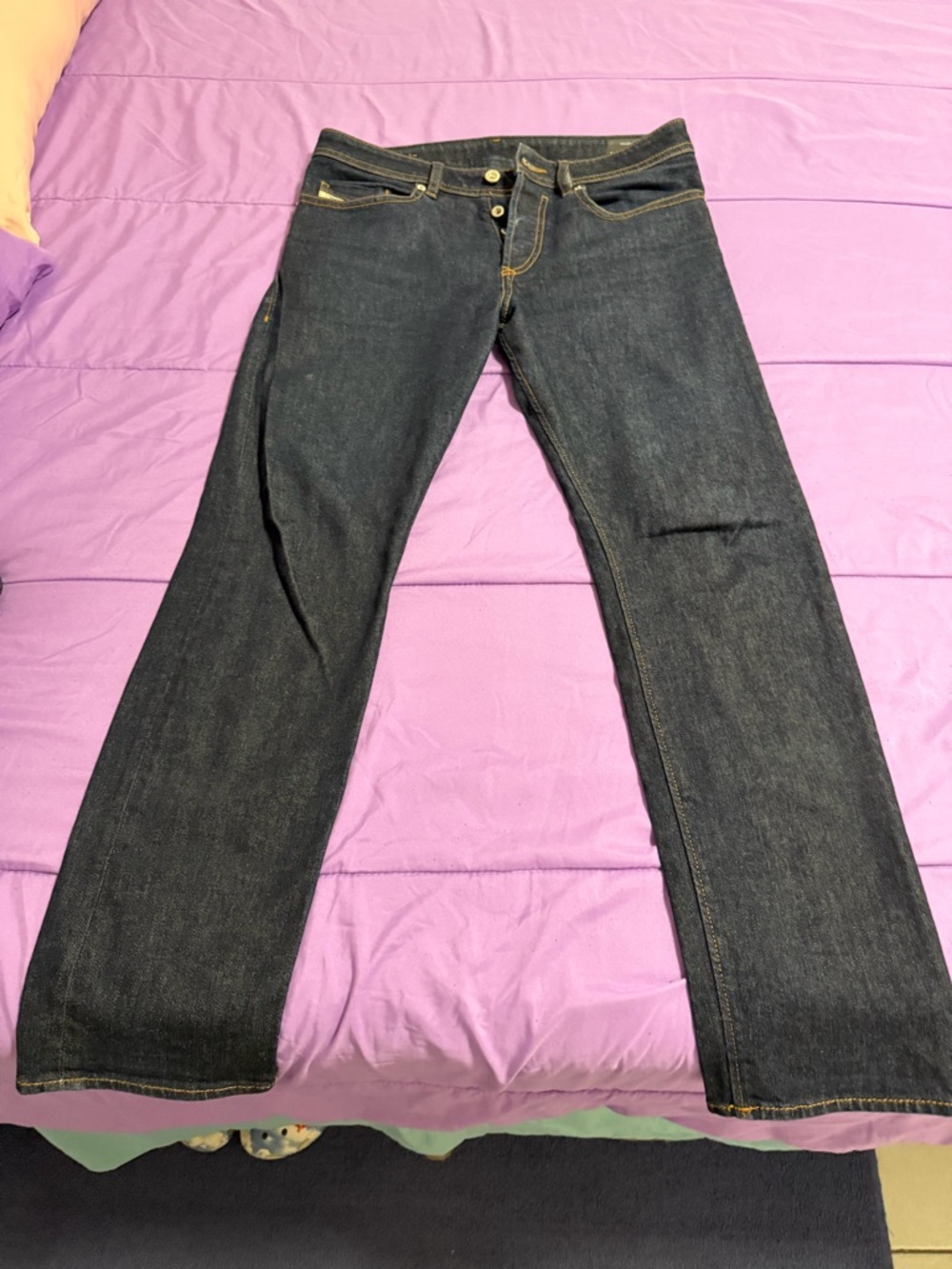 Diesel Men’s Dark Indigo Boot Cut Jeans
